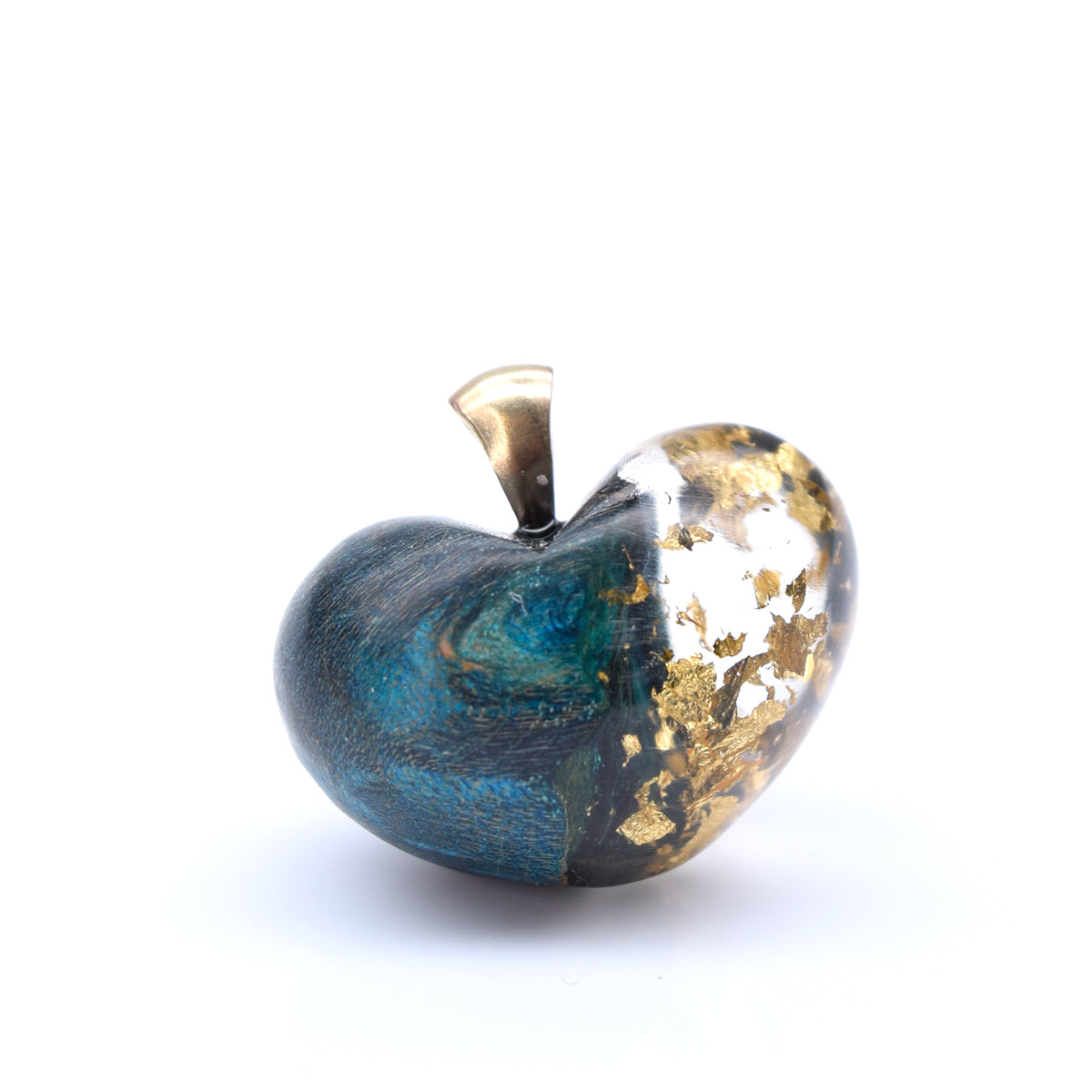 Petit loupe bleu & feuille d'or -1