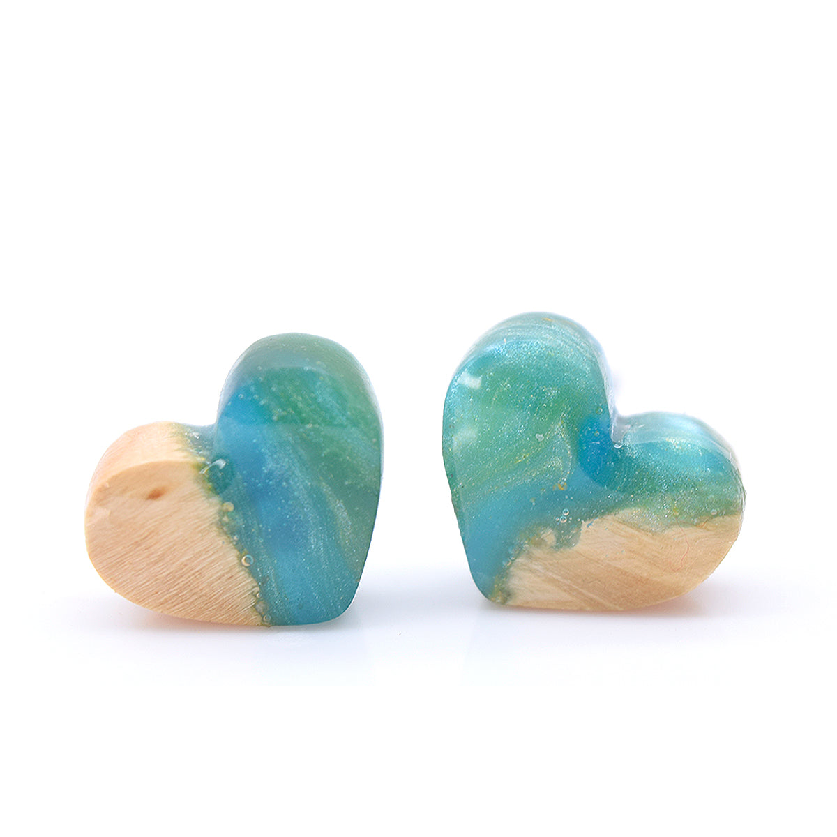 Boucles d'oreilles mini coeur à coeur