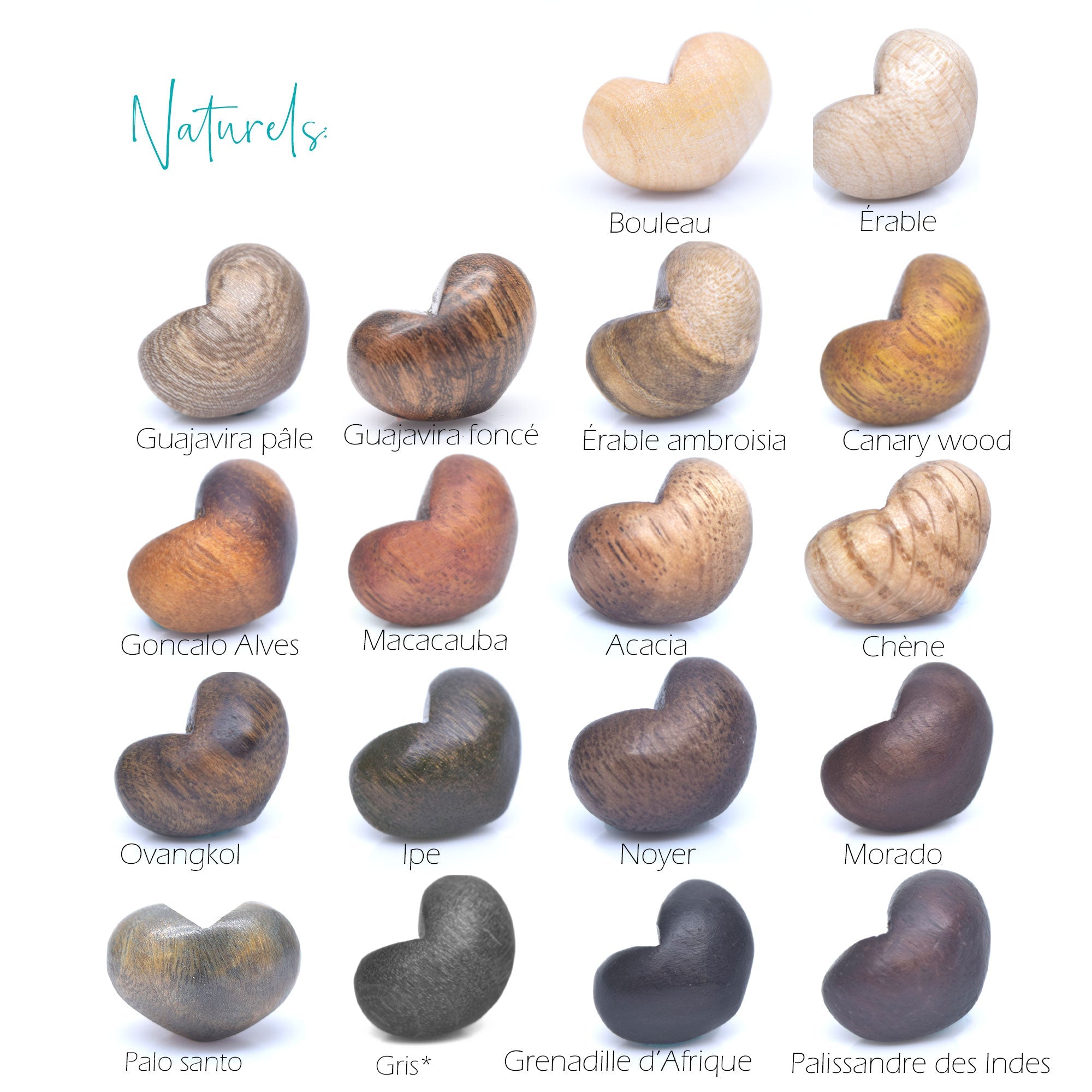 Wooden heart pendant + visible ash dust