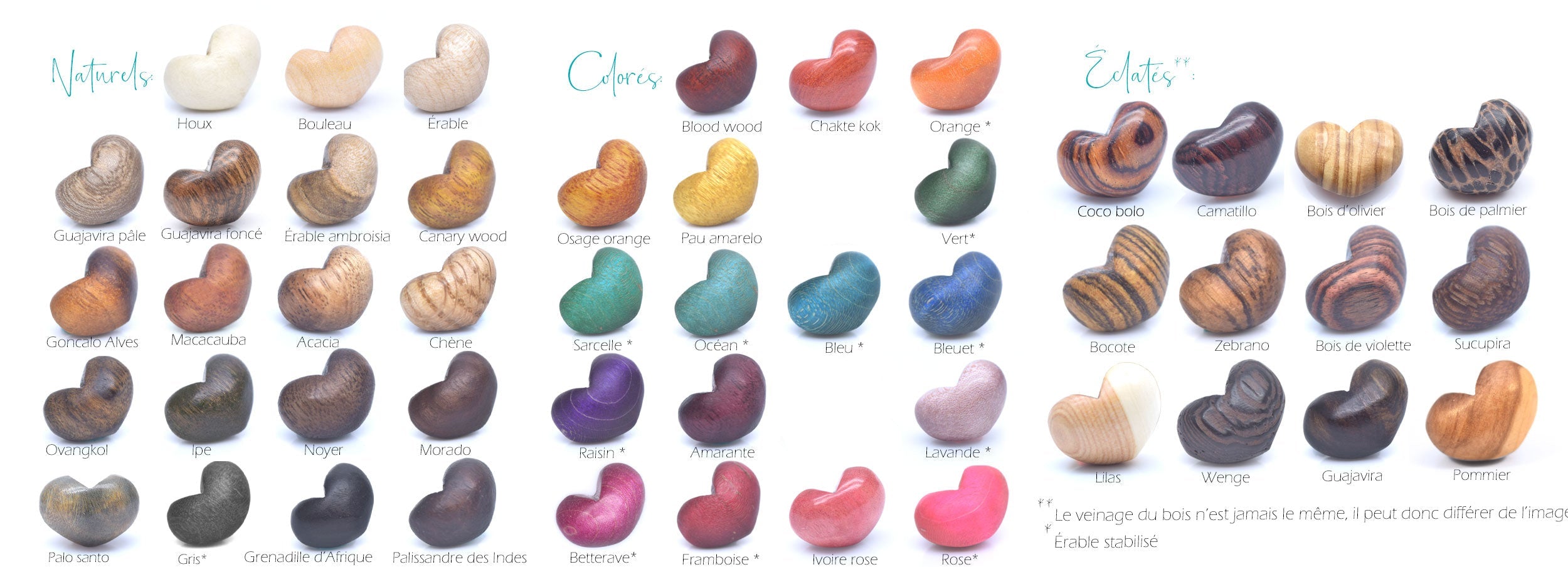 Heart in wood and resin