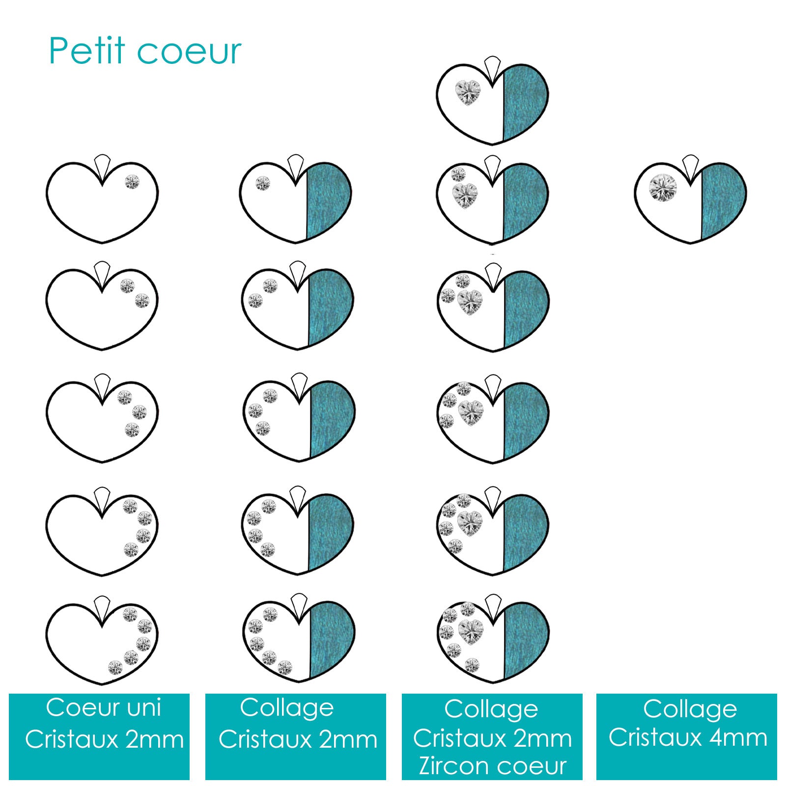 Pendentif coeur en bois + résine poussière de diamants + poussière de cendre