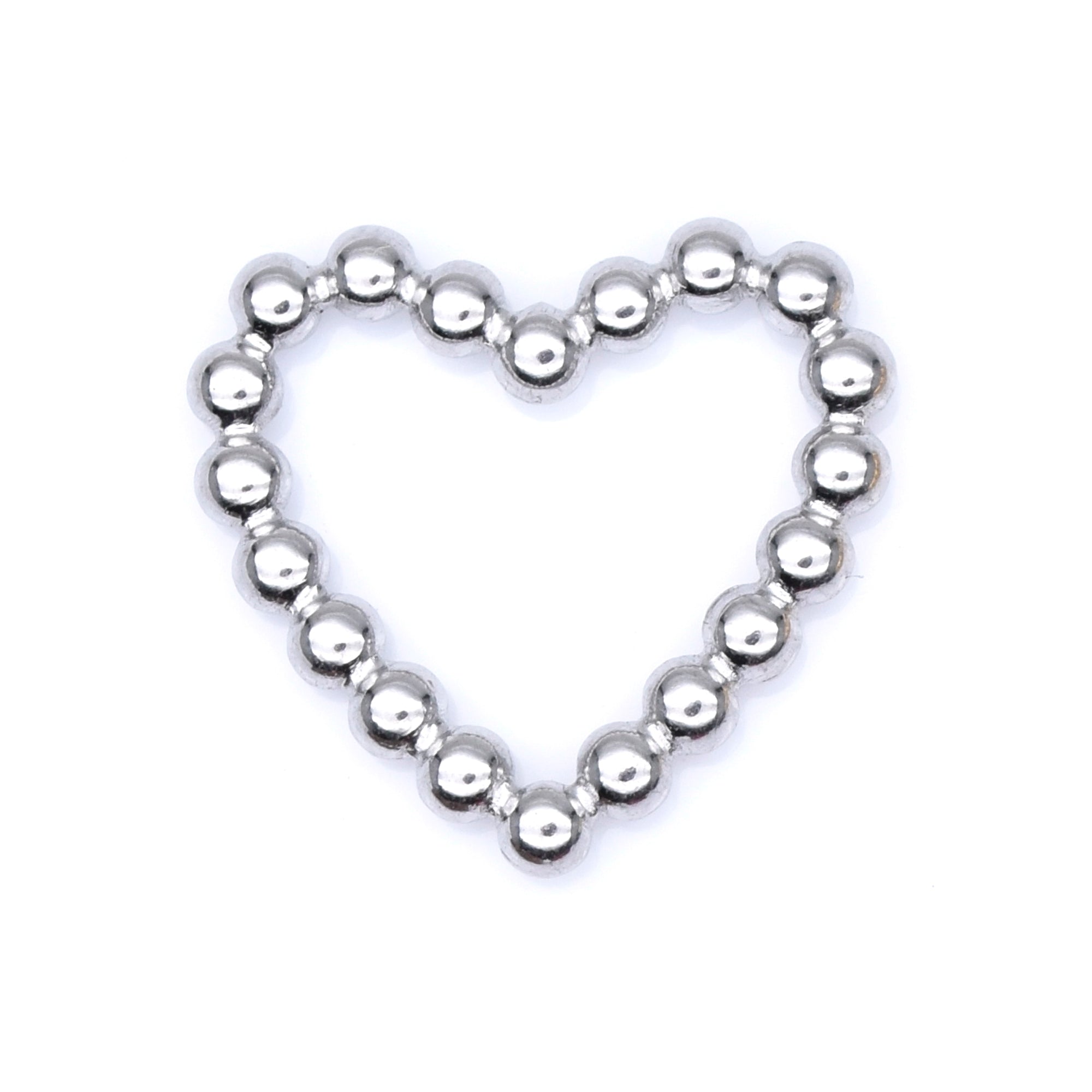 Coeur en acier inoxydable argent