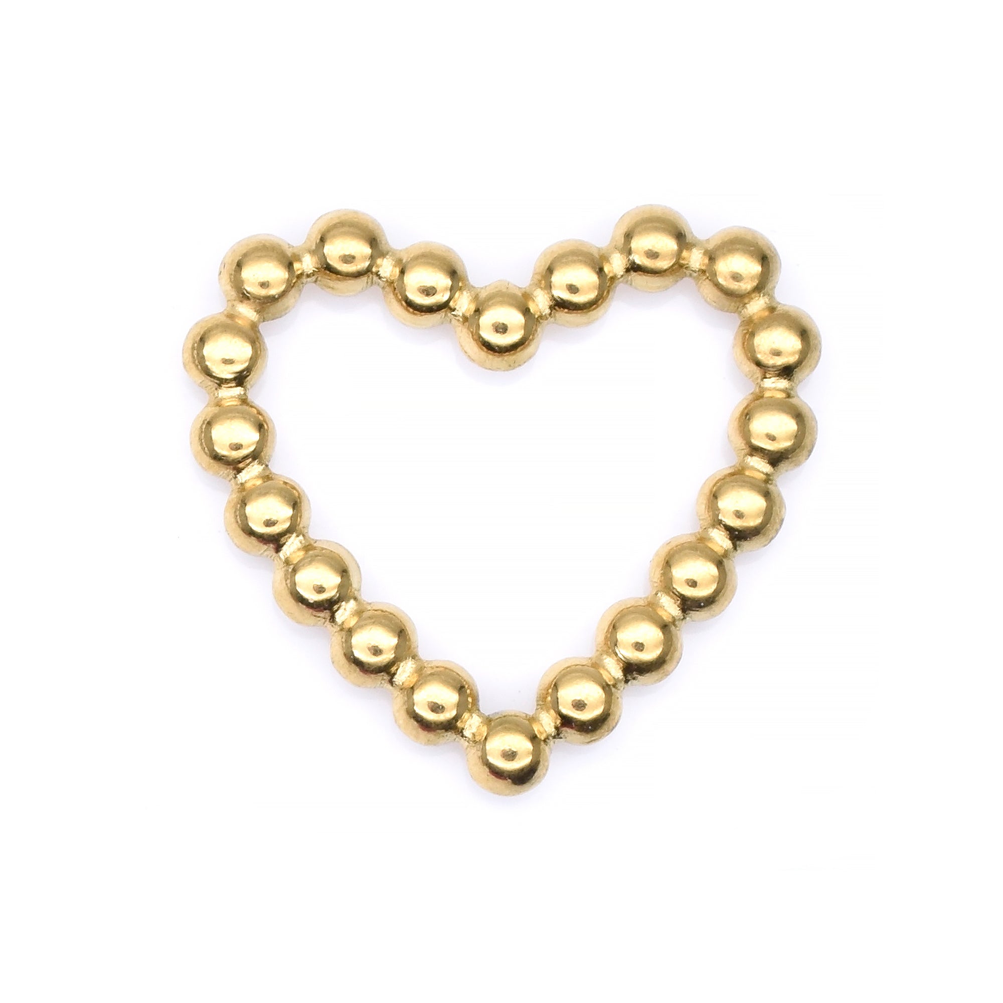 Coeur en acier inoxydable plaqué or ionique