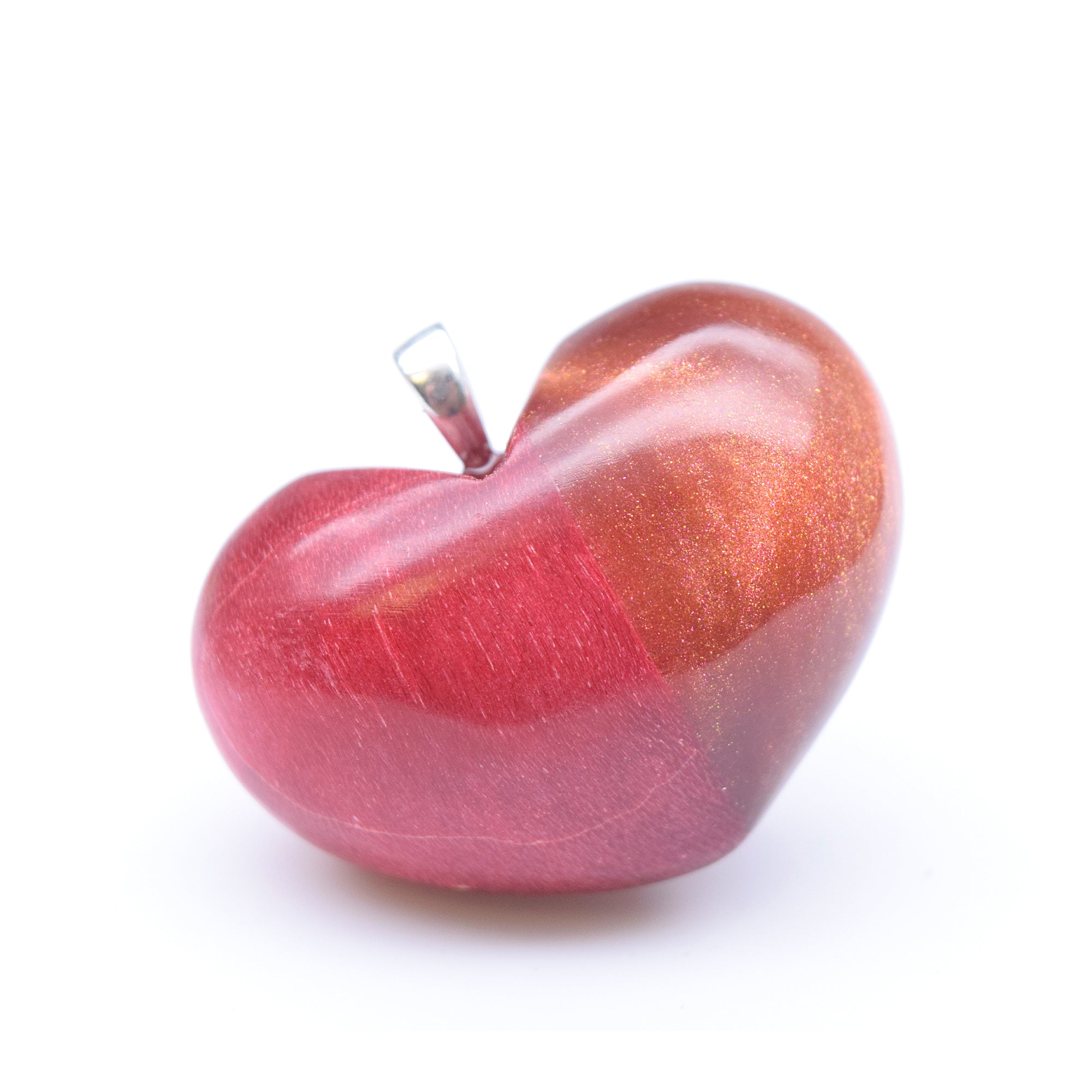 Heart in wood and resin