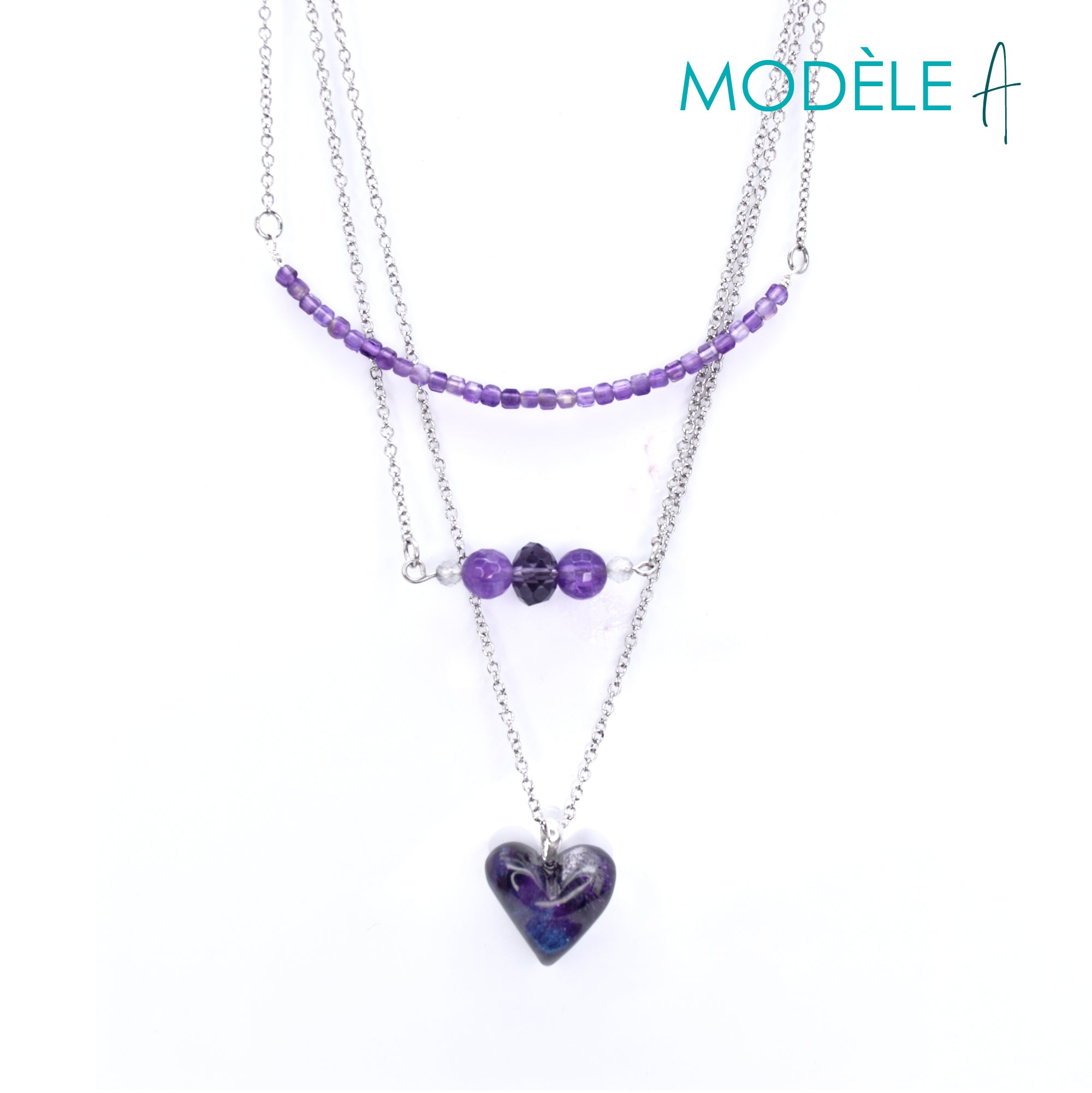 Collier plaisir mauve