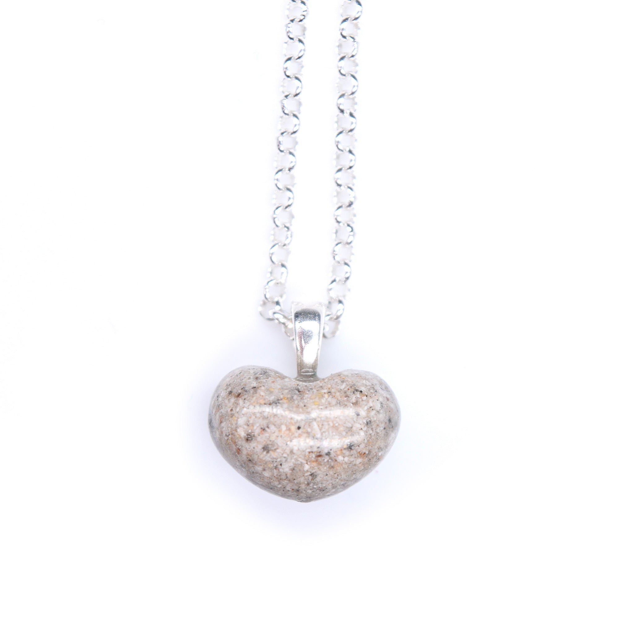 Pendentif coeur de poussière de cendre