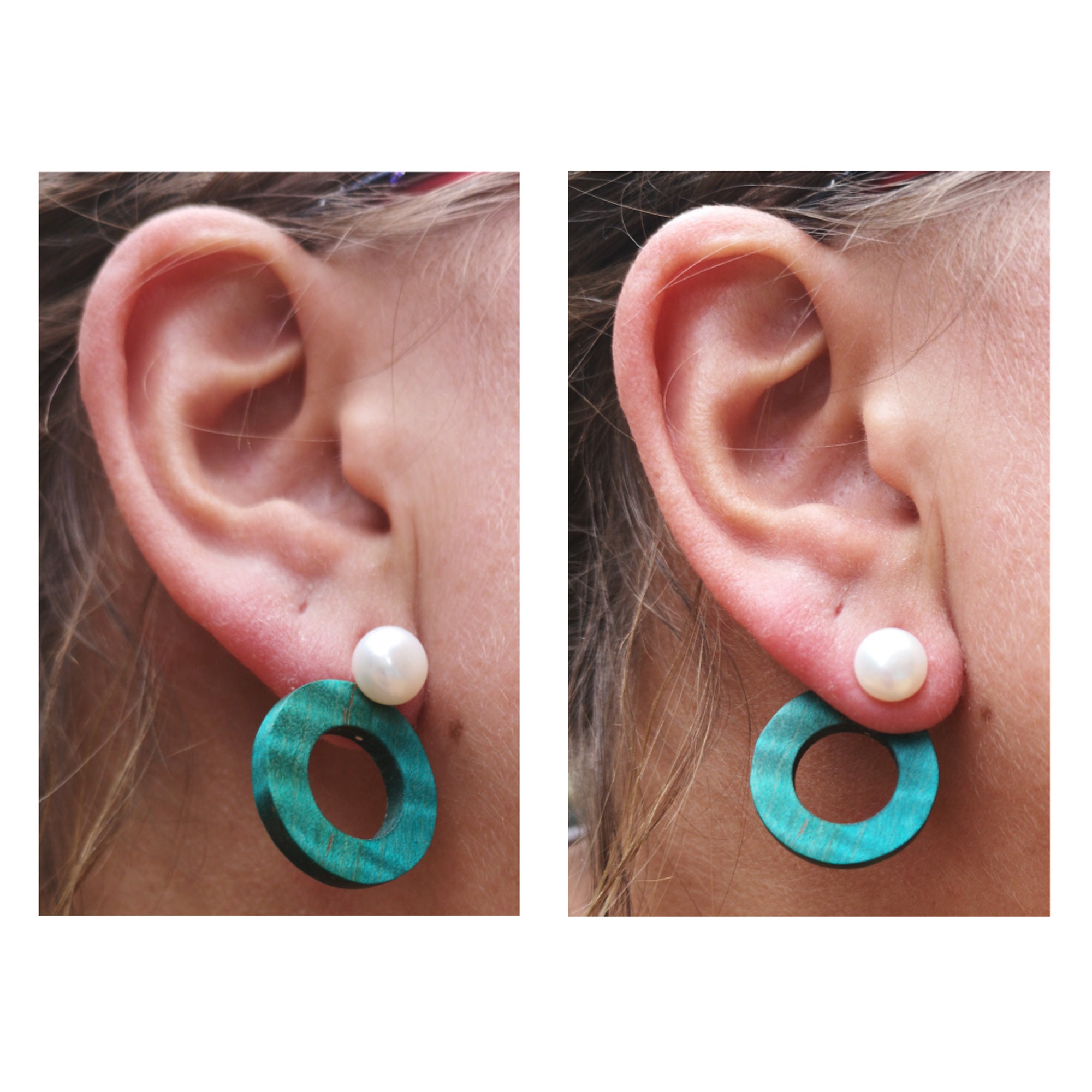 Ear jacket: rings and pearls