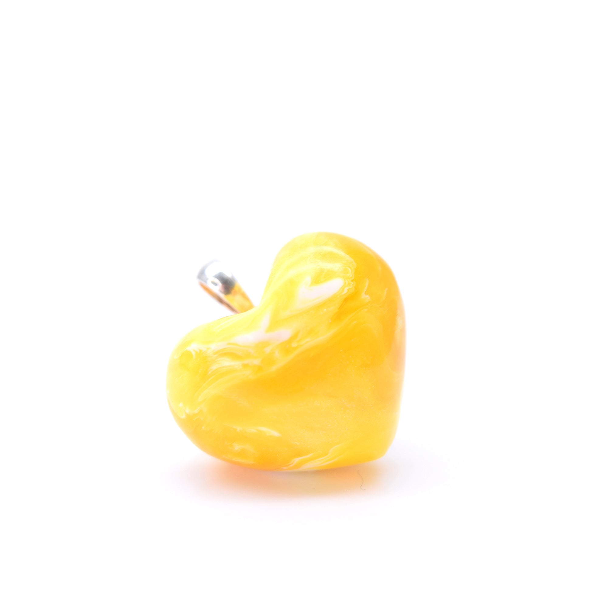 Petit coeur en résine limonade