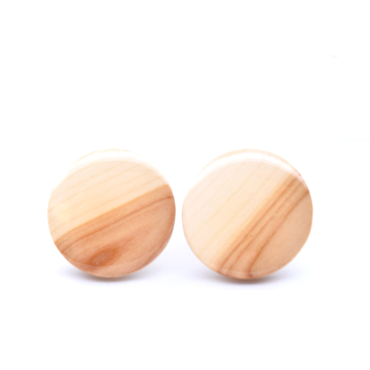 Boucles d'oreilles pastilles en bois de lilas