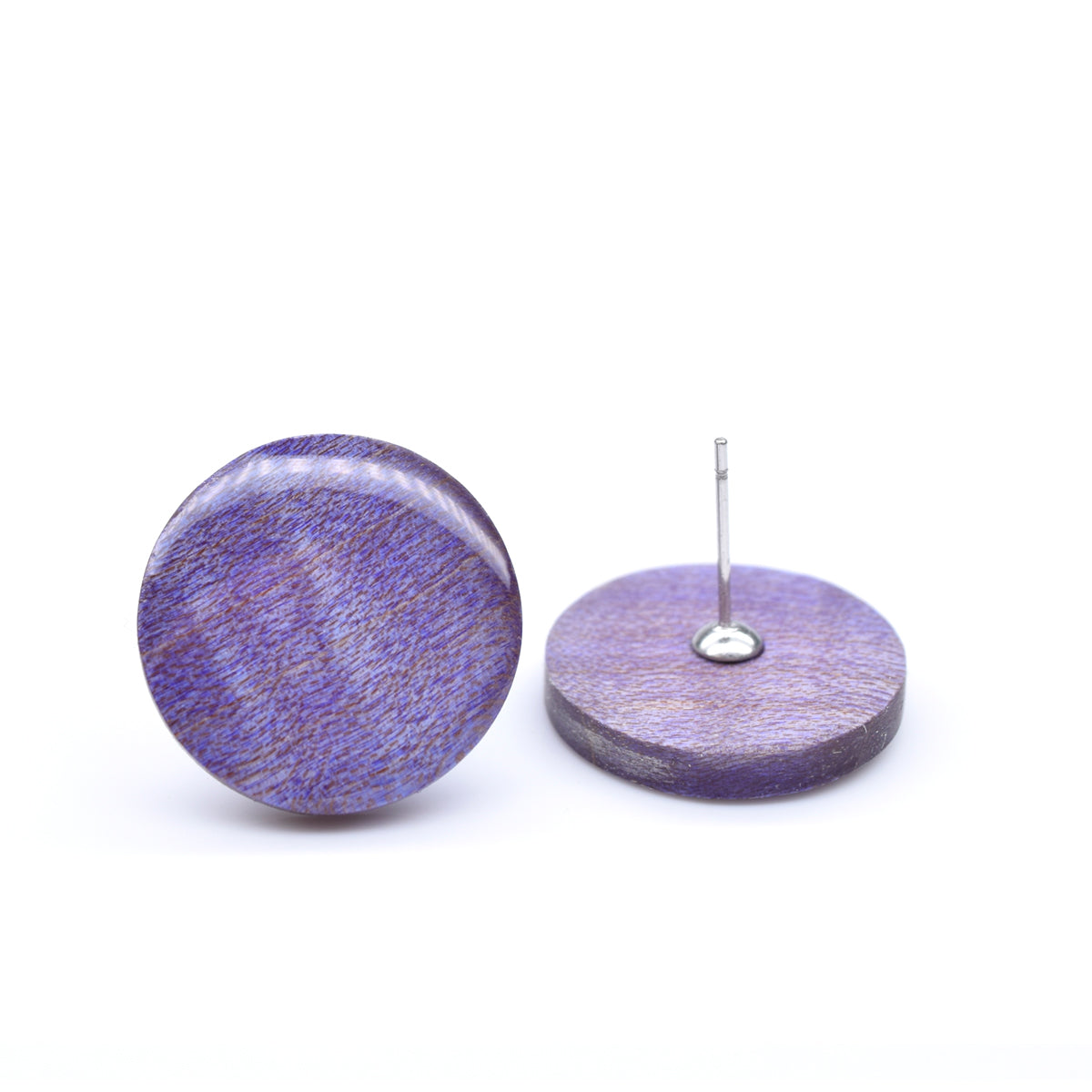 Boucles d'oreilles pastilles en bois d'érable raisin