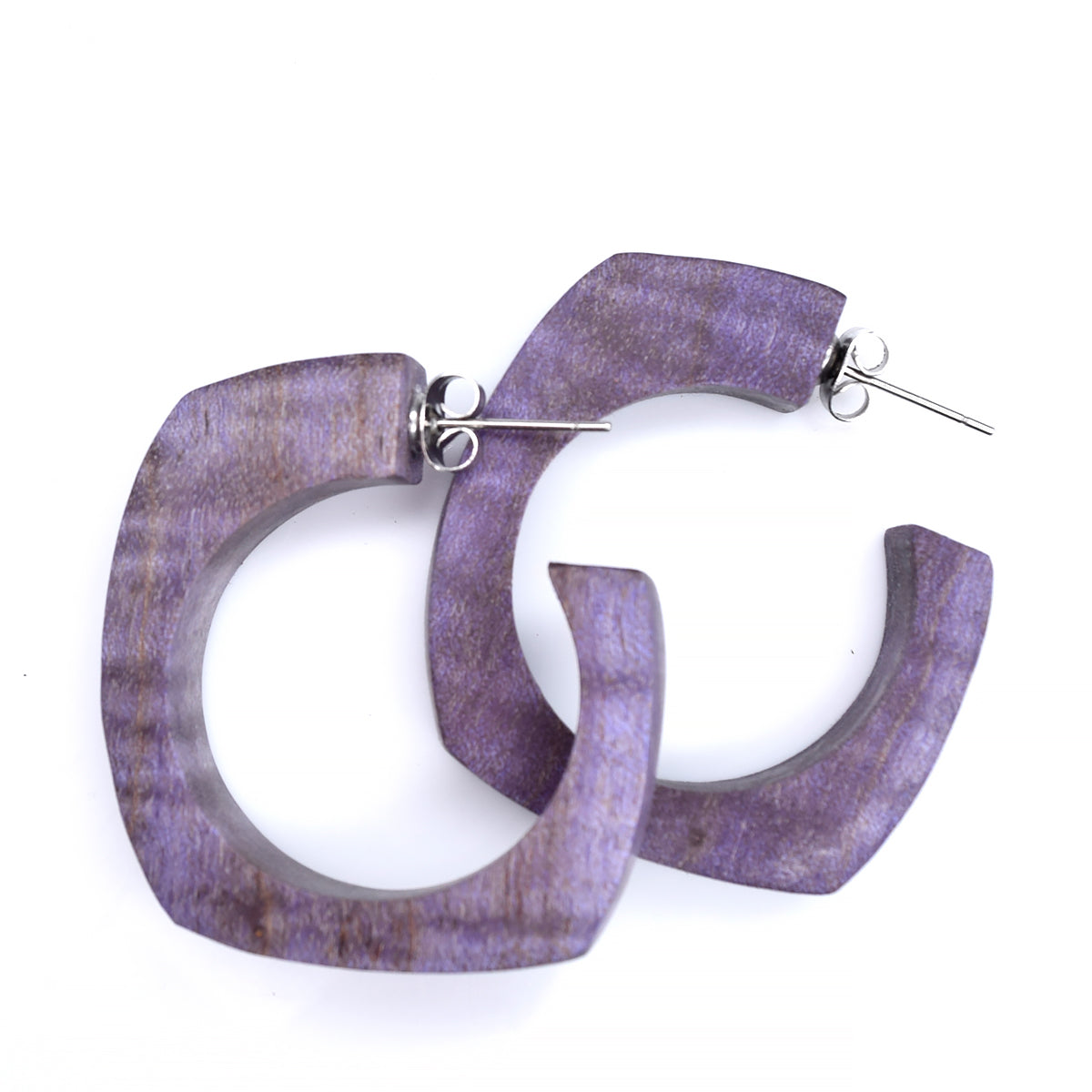 Boucles d'oreilles anneaux en bois d' érable raisin