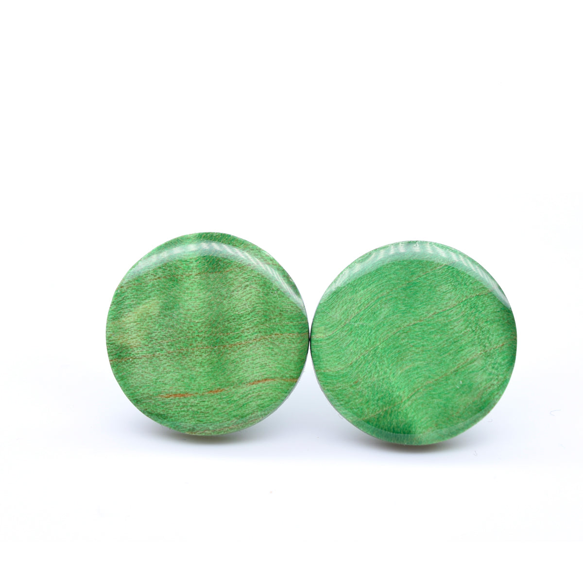 Boucles d'oreilles pastilles en bois d'érable vert