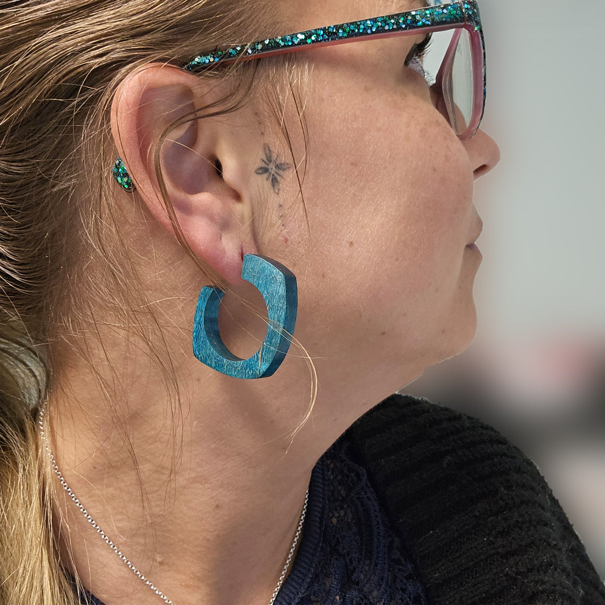 Boucles d'oreilles anneaux en bois d' érable raisin