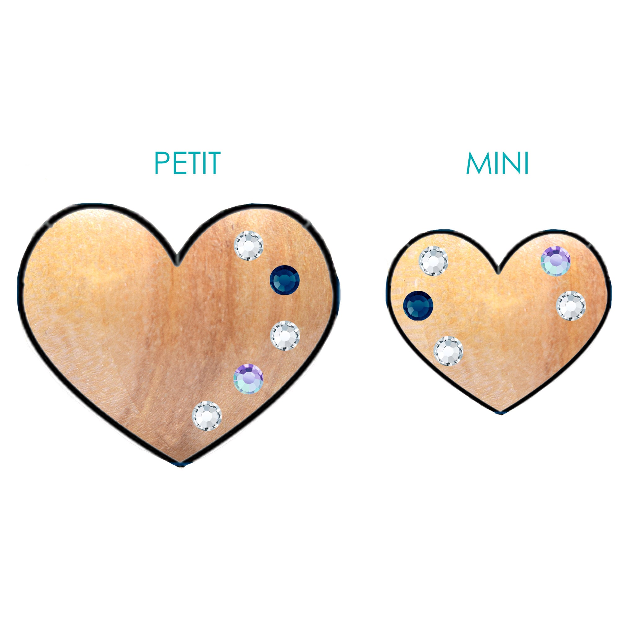 Bracelet to personalize, heart and semi-precious stones