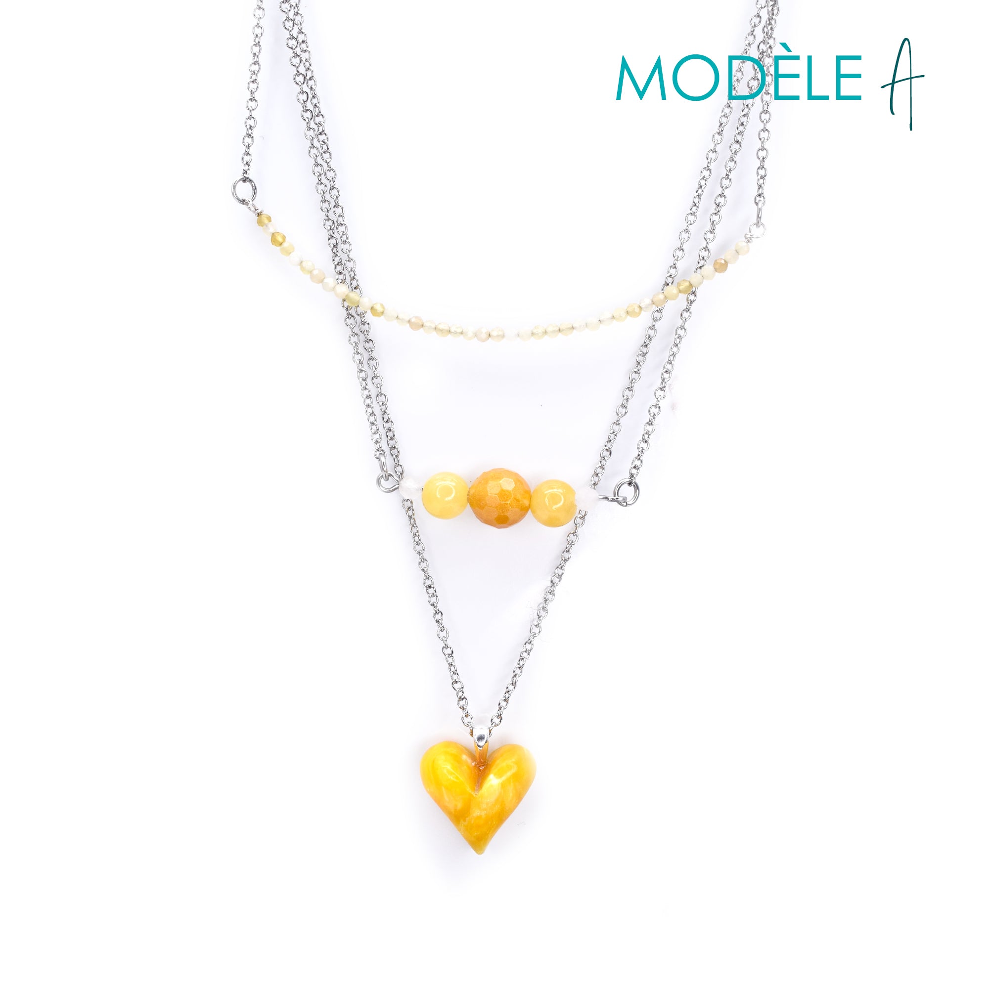 Collier plaisir jaune