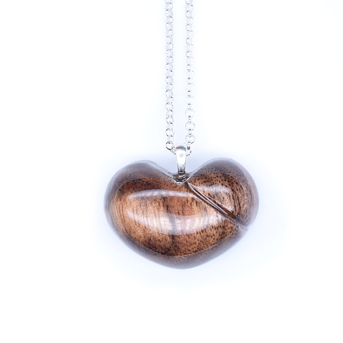 Wooden heart pendant + ash dust